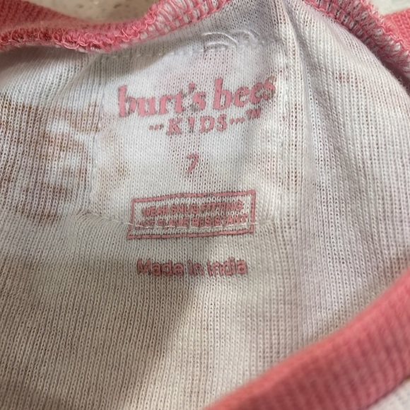 Burt's Bees Pink and Yellow Floral Kids Pajama Sets size 7/8 - Picture 4 of 12